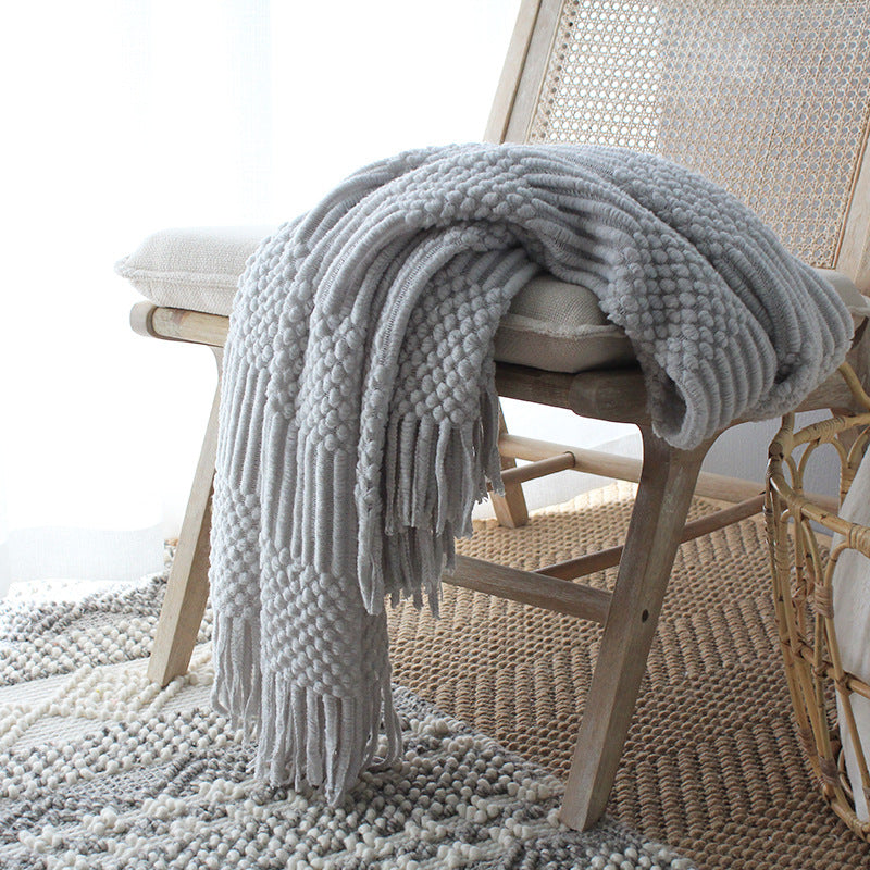 Nordic Knitted Woollen Blanket