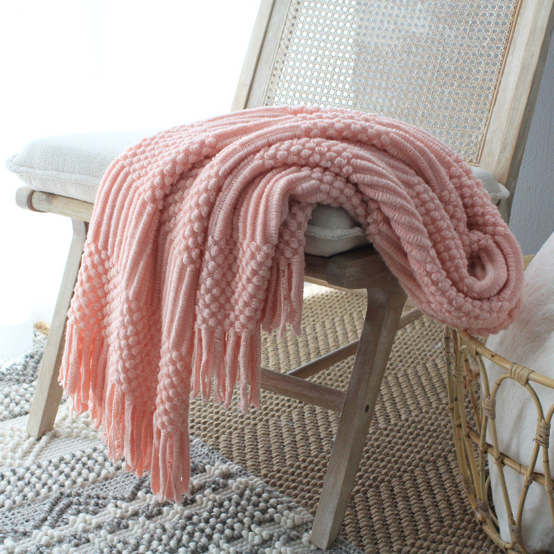 Nordic Knitted Woollen Blanket