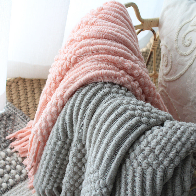 Nordic Knitted Woollen Blanket