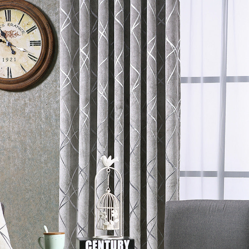 Luxury Living Room Chenille Blackout Curtains